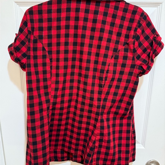 Torrid Retro Chic Red and Black Plaid Shirt - Picture 5 of 5